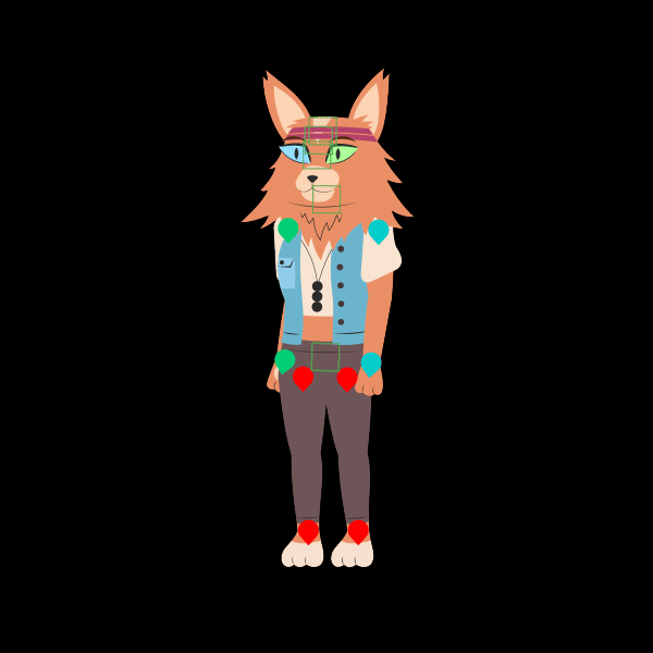 Animated preview of Sage's character rig